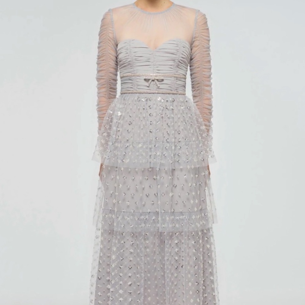 Self portrait Sequin Tiered Dress